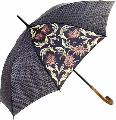 Regenschirm mit Blumen - Holzgriff Unisex sturmfest leicht automatik Schirm