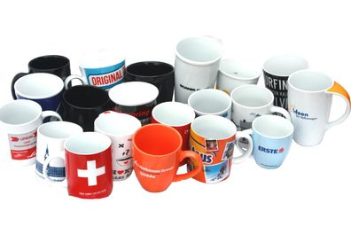 20 Bedruckte Kaffeetassen als Mix, asse Kaffeetasse Tasse Becher Kaffeebecher