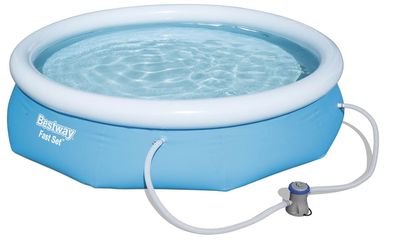 Bestway Fast Set Pool mit Filterpumpe 305 x 76 cm blau mit Thermometer