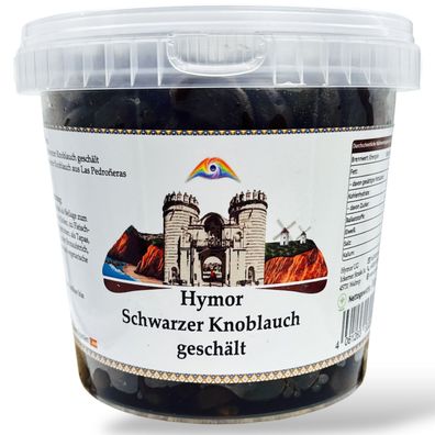 Hymor geschälter Schwarzer Knoblauch 2x 1kg schwarze Knoblauch-Zehen fermentiert