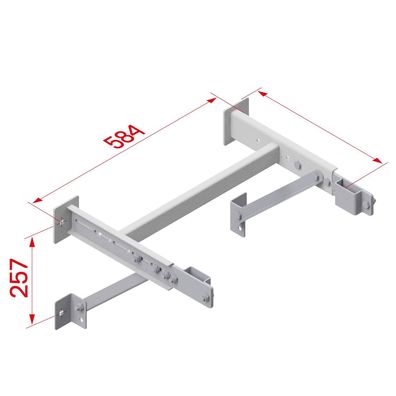 Hymer Wandkonsole Stahl verzinkt verstellbar 600-800 mm