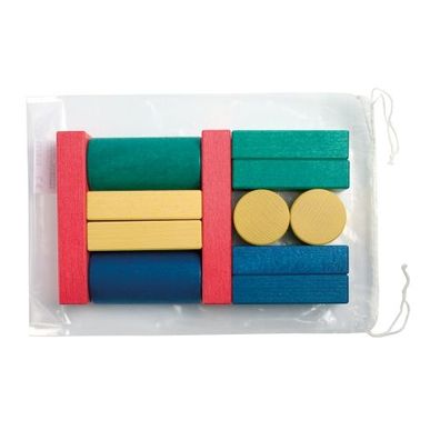 14 Bauklötze im Polybeutel - bunt - 50mm