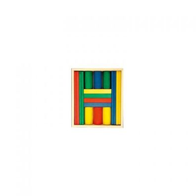 18 Bausteine im kleinen Kasten - bunt - 50mm