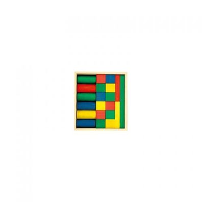 21 Bausteine im kleinen Kasten - bunt - 50mm