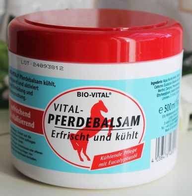 500ml Bio-Vital Pferdebalsam Pferdesalbe Sport Gel erfrischt kühlt vitalisiert