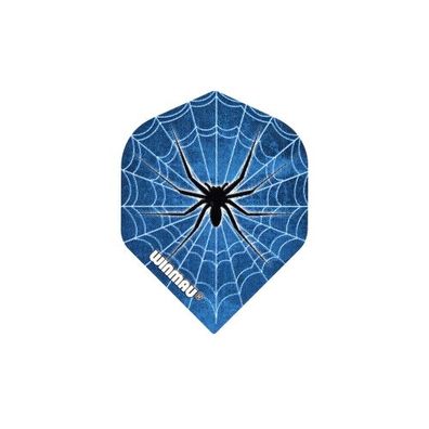 3 x Fly Winmau - Mega - Standard Flight - Spinne blau