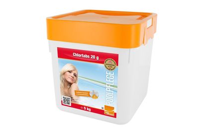 Chlortabs 20g, 5Kg, schnell löslich, Poolpflege, Chlor Wasserpflege