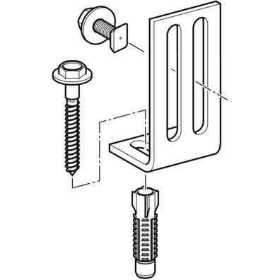 GE GIS Montagewinkel Länge 12 x 5 cm