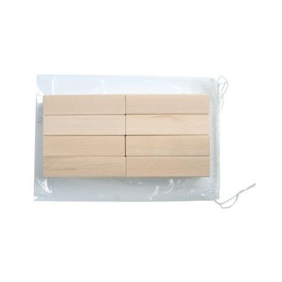 8 Quaderbausteine - natur - 33mm