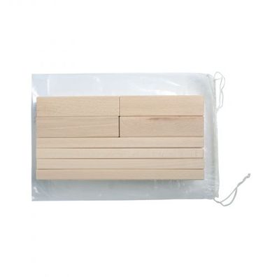 8 Quaderbausteine - natur - 33mm