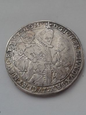 Silber Taler 1617 Sachsen Weimar Johann Ernst und seine Brüder 8-Brüdertaler