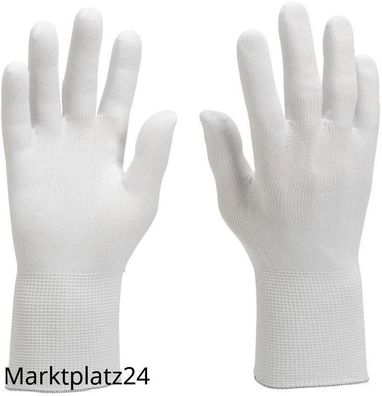 G35 Nylon-Handschuhe, weiß, Größe M, 12 Paar/Btl