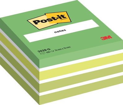 Post-it® 2028G Haftnotiz-Würfel - 76 x 76 mm, pastellgrün