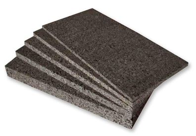 EUR 11,55 pro qm Isolierkork 1.000x500x10mm 15qm Schwarzkork Dämmkork Terrarien