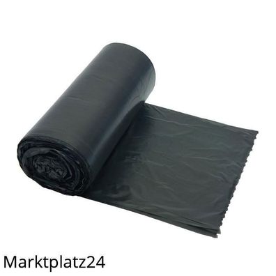 Abfallbeutel, LDPE, 16-20 L, schwarz, 200 + 180x540mm, Typ70, 45my, 25 St/Ro