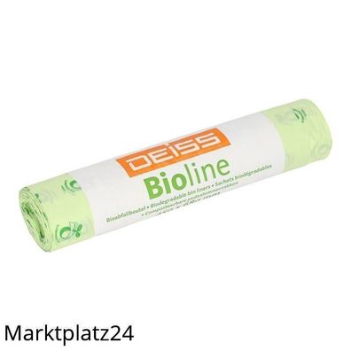 Bioline-Bioabfallbeutel, 30L, natur, 450x680mm, 23my, 10 St/Ro