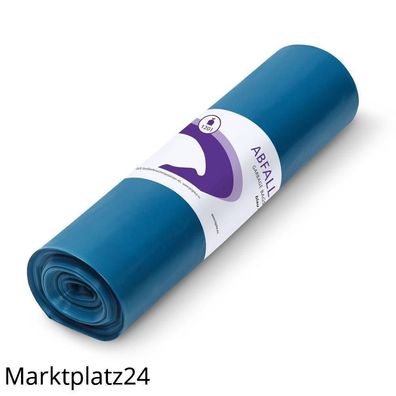 TAPIRA top Abfallsäcke, LDPE, 120L, blau, 700x1100mm, 75my, 15 St/Ro