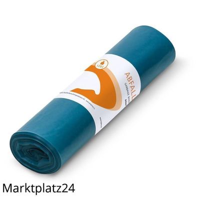 TAPIRA plus Abfallsäcke, LDPE, 120L, blau, 700x1100mm, 37my, 25 St/Ro