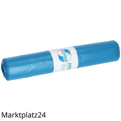 Abfallsäcke Ecofine, LDPE, 120L, blau, 700x1100mm, 25my, 25 St/Ro