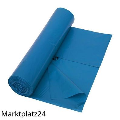 Abfallsäcke LDPE, 30L, blau, 480x650mm, Typ60, 35my, 25 St/Ro