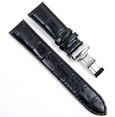 Casio Edifice Uhrenarmband Leder schwarz 23mm EFR-512L EFR-512