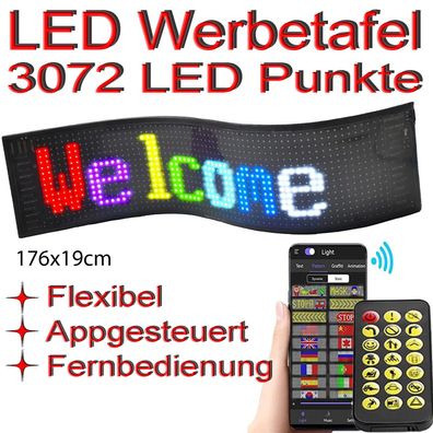 3072 LED Flexible Display Panel Auto Scrolling Animation Anzeigefeld Bildschirm