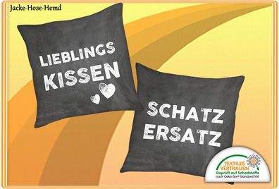 Kissen Schatzersatz Herzkissen Herz Lieblingkissen Geschenk Valentinstag 40x40cm NEU