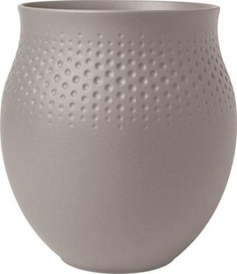 Villeroy & Boch Manufacture Collier taupe Vase Perle groß