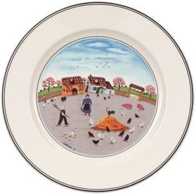 Villeroy & Boch Design Naif Frühstücksteller / Kuchenteller Hühnerhof
