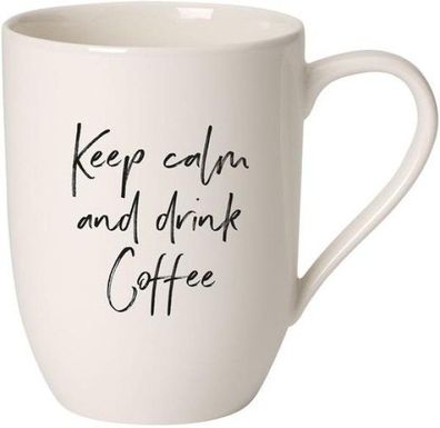 Villeroy & Boch Statement Becher mit Henkel "Keep calm and drink Coffee"