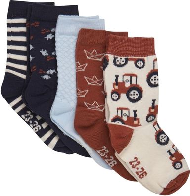 Minymo Kinder Socken Socks w. Pattern (5-pack)