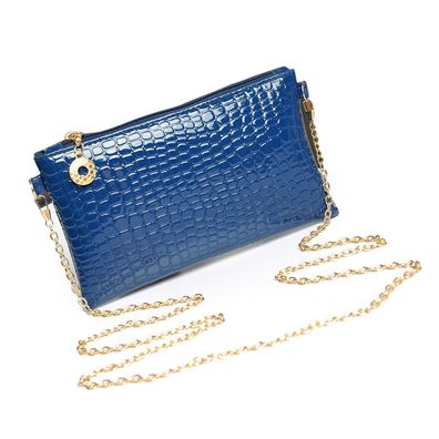 Luxus Clutch Mode elegante Damen KrokodilKunstleder Handtasche Abendtasche