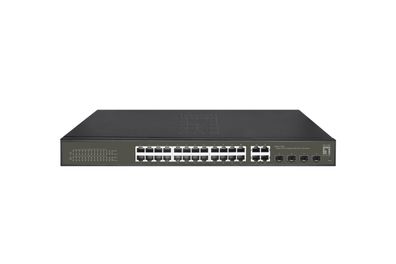 Hilbert 28-Port Gigabit PoE Smart Lite Switch - 24 PoE Ausgänge - 4 x Gigabit