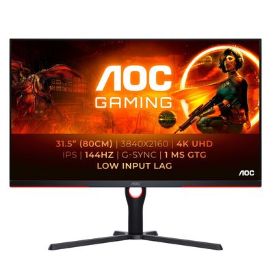 AOC U32G3X/BK 80,01cm 31,5Zoll IPS 4K UHD 160Hz 1ms 2xHDMI 2xDP