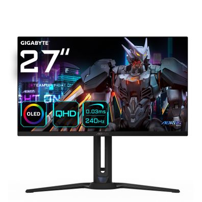 Gigabyte AORUS FO27Q2 68,58cm 27Zoll OLED gaming monitor 2560x1440 QHD 250 cd/m... ->