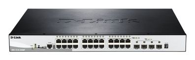 D-LINK DGS-1510-28XMP/E 28-Port Smart Managed PoE+ Gigabit Stack Switch 24x 10/... ->