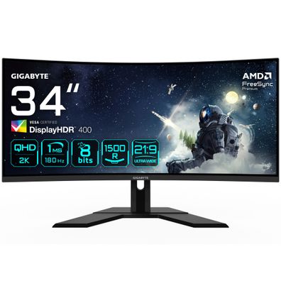 Gigabyte G34WQCP 86,36cm 34Zoll VA Edge monitor 3440x1440 350cd/m2 180Hz 2xHDMI... ->