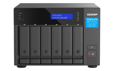 QNAP TVS-H674T - NAS-Server - 6 Schächte - SATA 6Gb/s - RAID RAID 0, 1, 5, 6, 1... ->