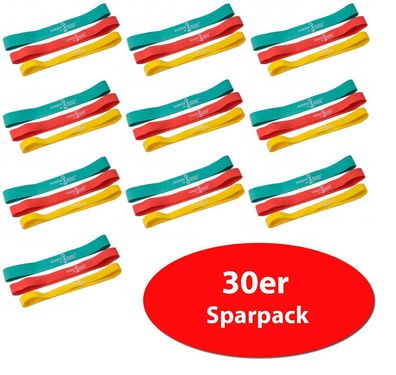 Rubberband Dittmann 30er Sparpaket Kombipack 10x Gelb, Grün, Rot (30 Stk) 10 x je