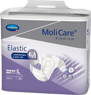 MoliCare Premium Elastic, 8 Tropfen, Gr. L, 24 St/Btl