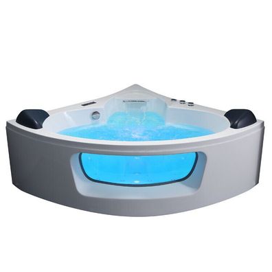 Whirlwanne AWT GE119TSL 158x158 Whirlpool Badewanne Massage Wasserfall Ozon