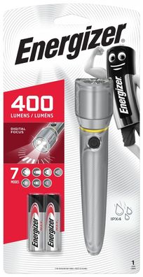 Energizer flashlight Vision HD Metal LED 2AA incl. Batteries 400 echte ! Lumen