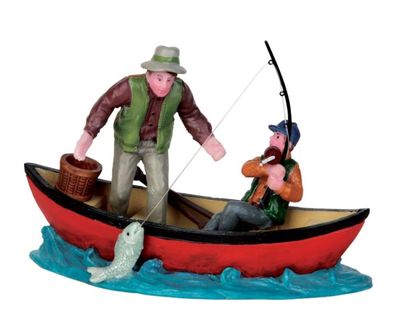 Weihnachtsfigur Canoe catch Lemax