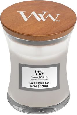 Lavendel & Zedernholz Mini Kerze Woodwick