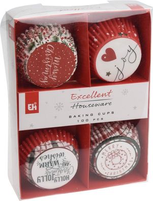 Cupcake Set 100Pcs 4ass Familie Weihnachten Nampook