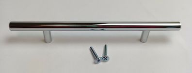 Schrank-Griff in silber 215 x 12 x 32 mm Kommode, Bohrabstand 126 mm Möbelgriff