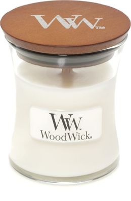 White Teak Mini Kerze Woodwick