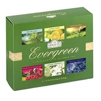 Ahmad Tea Evergreen 60Btl. x2g Geschenk Teebox