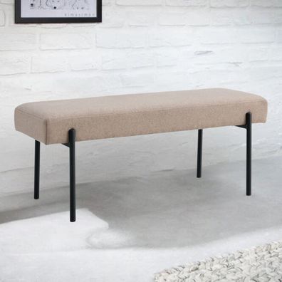 Design Sitzbank NORDIC light-brown Stoff 100cm Eleganz & Modern