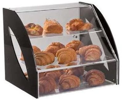Sambonet Buffet Plexigl. trans./schw. Verkaufsvitrine3fach 41472-32